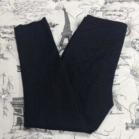 Dkny Faux-Leather Trim Straight-Leg Trousers - Picture 6 of 6